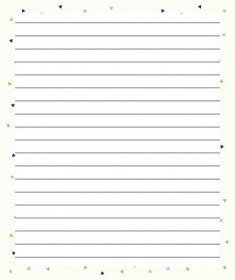 Lined Writing Paper Template