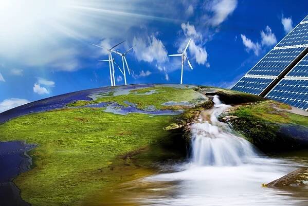 obnovitelná energie a životní prostředí - solar wind power - stock snímky, obrázky a fotky