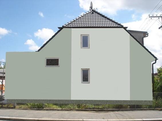 Vizualizace fasády - rodinný dům Choceň - Váš barevný domov - tónovací studio | tapety, fasádní barvy, samolepky, dekorace