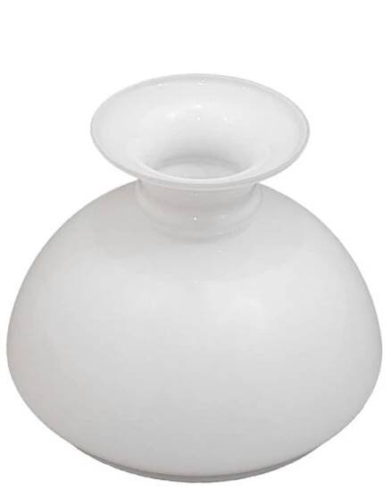 Petrolejová lampa skleněné stínítko 5545 aladin s otvorem 154mm / bílý | Aukro