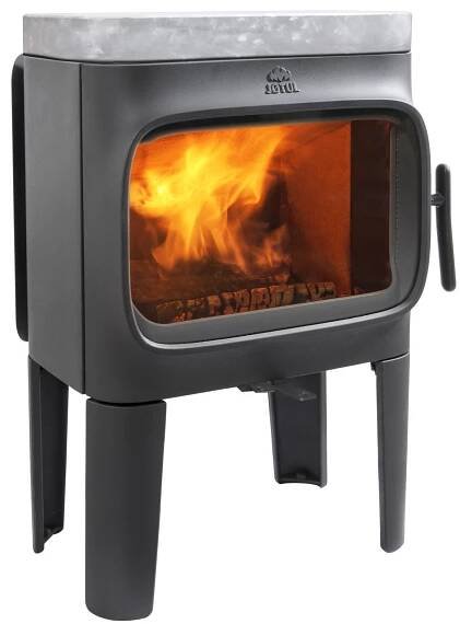 Litinová krbová kamna JOTUL F 305 LL ČERNÝ LAK z boku 2