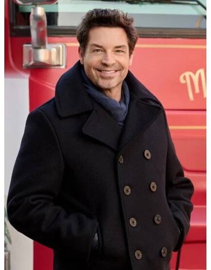 Travis Film Ms. Christmas Comes To Town 2023 Brennan Elliott Black Coat.