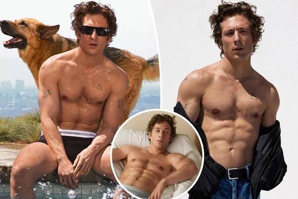 Shirtless Jeremy Allen White's abs steal the show in new Calvin Klein campaign