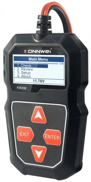KONNWEI KW208 12V Autobatterielasttester Professioneller Kfz-Generatoranalysator - Wellenformspannungstest für Auto / Boot