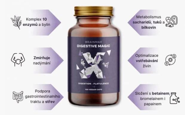 Trávicí enzymy BrainMax Digestive Magic