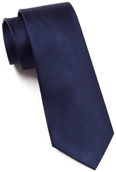 Grosgrain Solid Blue Tie