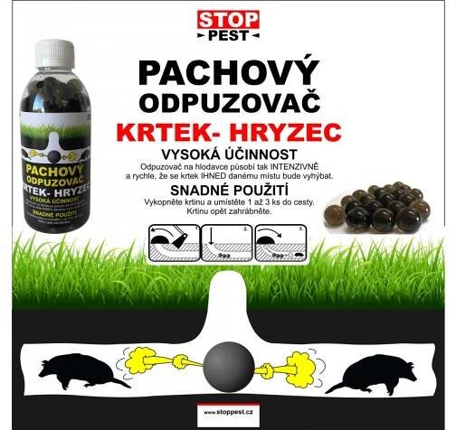 Pachový odpuzovač na krtka kuličky 50ks