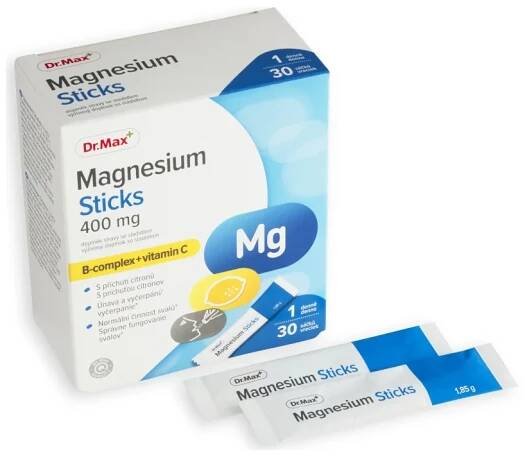 Dr. Max Magnesium Sticks 400 mg 1×30 ks, vrecká