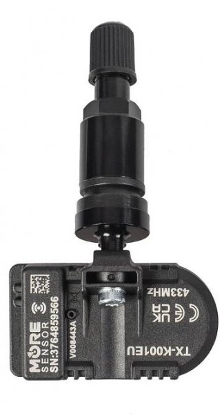 Snímač TPMS hliníkový ventil černý Počet kusů 1 ks