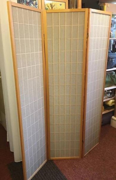 Ikea paravan - cca 130 x 180 cm svetle dřevo + bílá - Dům a zahrada