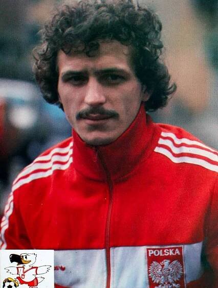 Jan Furtok in polish national football team's jacket.