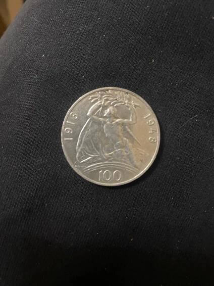 Stříbrná mince 100 kč - 1918 - 1948 - Numismatika
