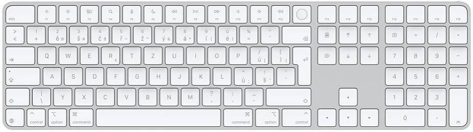 Apple Magic Keyboard MXK73CZ/A CZ bílá od 4 445 Kč
