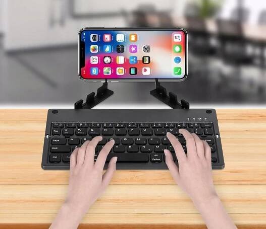 Bluetooth bezdrátová skládací klávesnice se stojánkem pro telefon tabletu Bezpečnostní informace CE