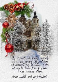 Grafika: Křesťanské přání k Vánocům