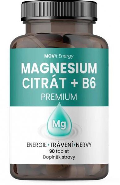 MOVit Energy Magnesium Citrát 100 mg + B6, 90 tablet