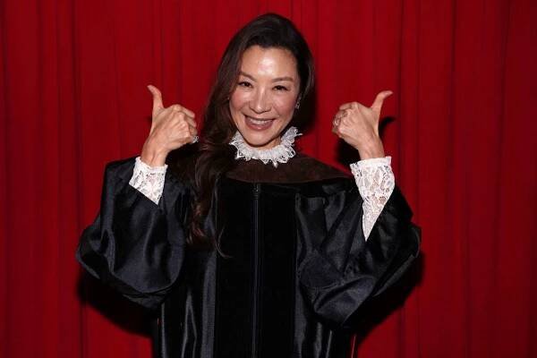 HOLLYWOOD, CALIFORNIA - AUGUST 13: Honorary Doctorate Recipient Michelle Yeoh attends the AFI Conservatory class of 2022 commencement ceremony at TCL Chinese Theatre on August 13, 2022 in Hollywood, California. (Photo by David Livingston/Getty Images)