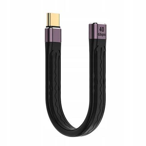 KRÁTKÝ KABEL USB-C NA USB-C SAMICE 40GBPS PRO IPHONE IPAD MACBOOK 13CM