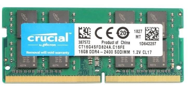 Nový Crucial 16GB DDR4 2400 MHz PC4-19200 Laptop SODIMM Memory Ram CT16G4SFD824A