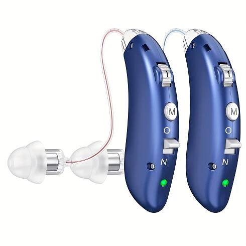 A Pair * Aid, * Aids For Seniors With Noise Cancelling, Invisible In-Ear Sound Amplifier, USB Charging Hearing Device