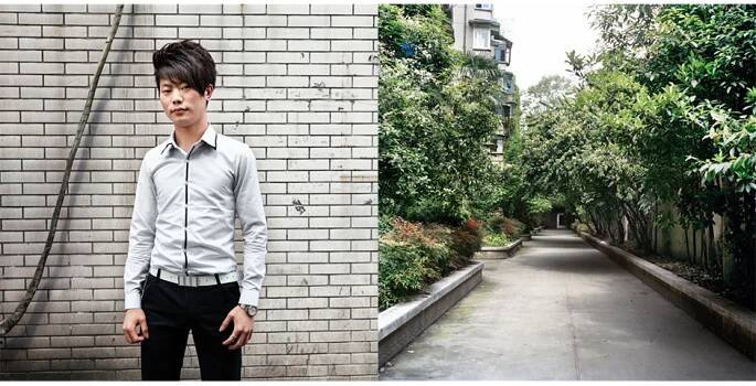 Zhang Liang, 23, Faxiang Tianxia (Best Hairdo). Zhang rents a small apartment with his sister.