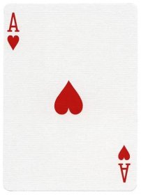 Hrací karta - eso srdcové — Stock obrázek