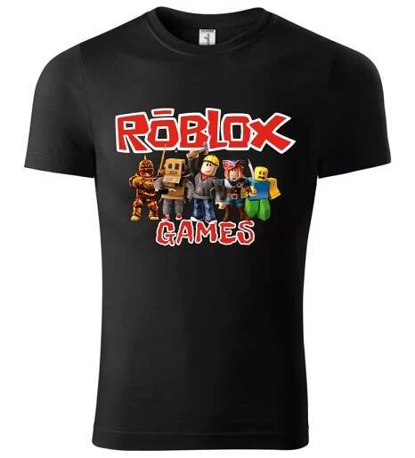 Dětské tričko Roblox Games černé | OKtrika.cz dodavatel kvalitního textilu