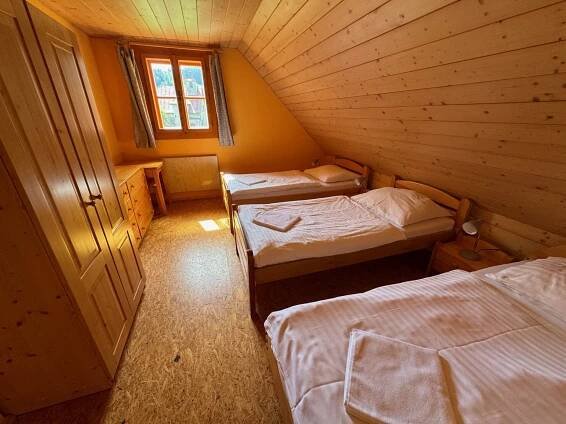 Postel nebo postele na pokoji v ubytování Apartmány Podťaté