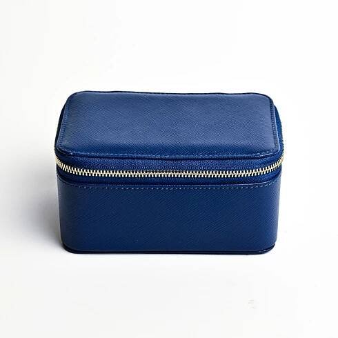 Saffiano Watch Case in Navy