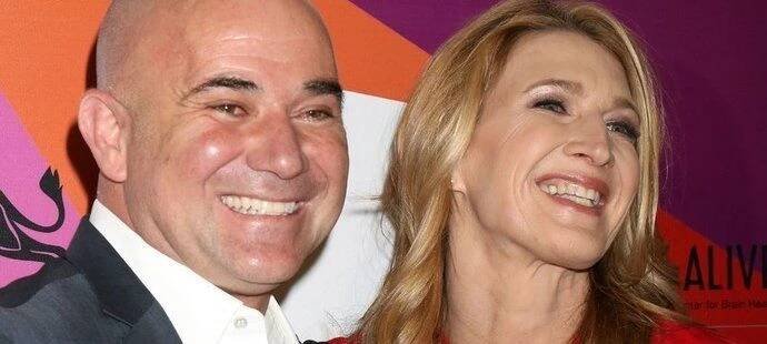 Slavný tenisový pár Steffi Grafová a Andre Agassi