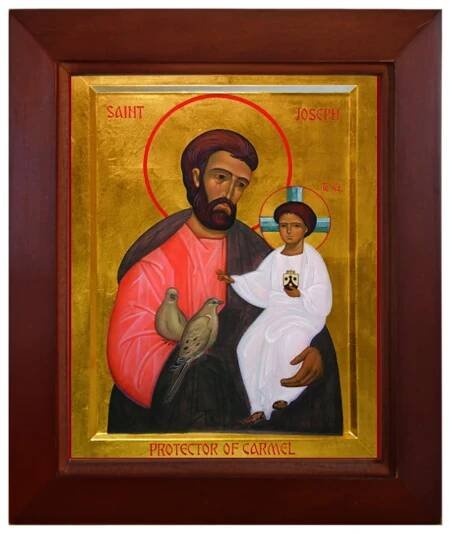 Saint Joseph Protector of Carmel - Framed Print