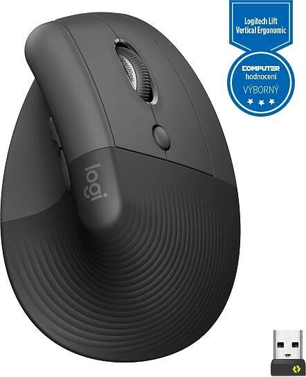 Logitech Lift Vertical Ergonomic Mouse Graphite