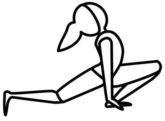 Meditační namaskar představuje ikonu ve stylu osnovy — Ilustrace