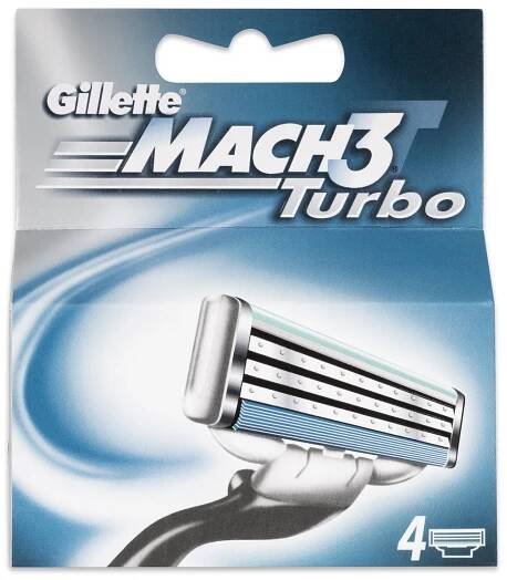 GILLETTE Mach3 Turbo hlavice 4 ks 189 Kč