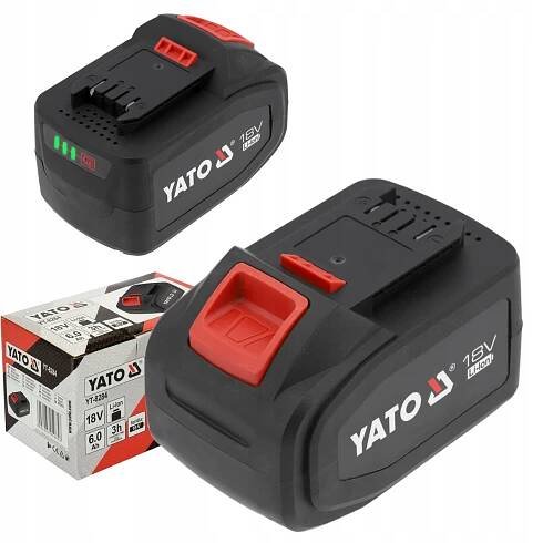 YATO BATERIE AKUMULÁTOR PRO NABÍJEČKU LI-ON SYSTEM 18V 6Ah 6,0Ah RYCHLÁ