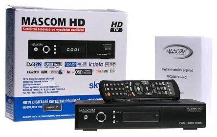 Satelitní přijímač Mascom MC 2600HD USB PVR (rozbaleno)