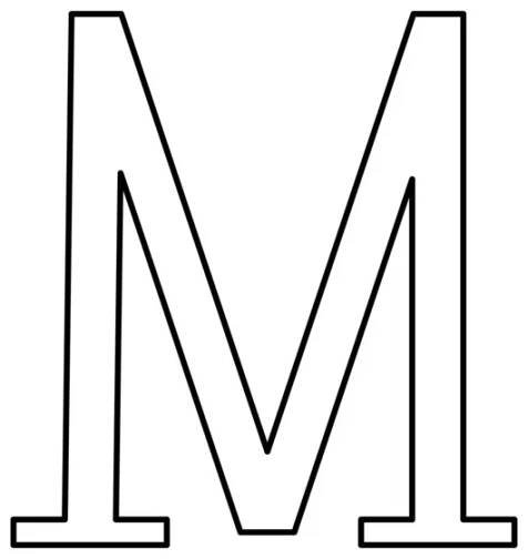 Mu řecký symbol velké písmeno velké písmo ikona písma obrys černá barva vektor ilustrace plochý styl jednoduchý obrázek — Ilustrace