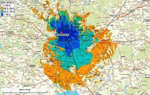 Multiplex 4 spustil v Brně vysílač Barvičova. Jihlavská s ním bude v jednofrekvenční síti