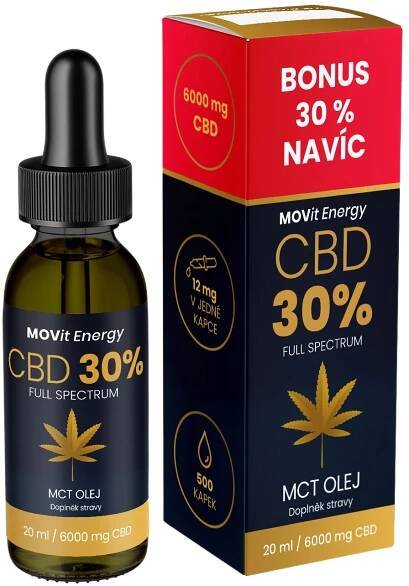 MOVit Energy CBD 30% Full Spectrum konopný olej 20 ml