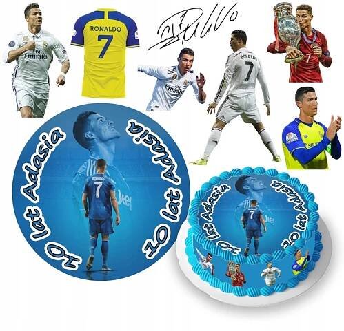 MEGA SADA OPLATEK NA DORT CRISTIANO RONALDO CR7 MÍČ + TEXT BONUS 4