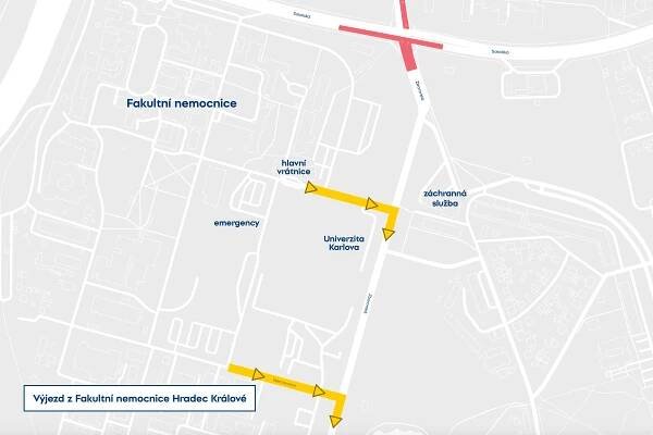 Jak se dostat do FNHK (II. etapa): Hradec Králové