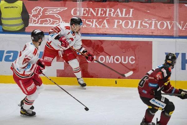Utkání hokejové extraligy mezi HC Olomouc a HC Sparta Praha (4:0).