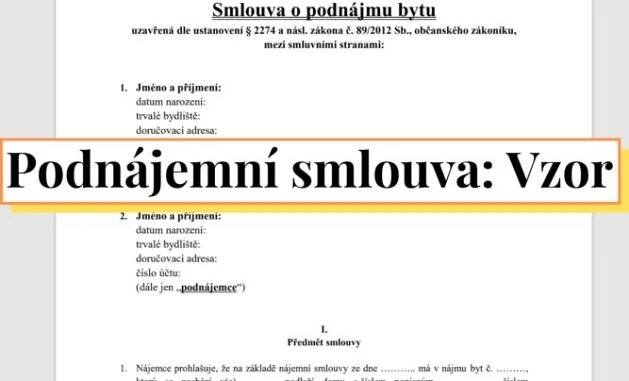Podnájemní smlouva – Vzor ke stažení zdarma 2024