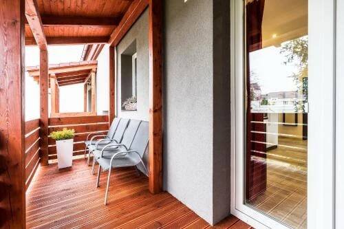 Balkón nebo terasa v ubytování Hotel Apartments Benešova 6