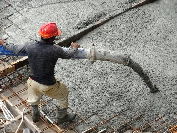 Concrete is widely used.