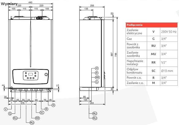 IMMERGAS sada: KAMNA VICTRIX TERA V2 24KW NOVÝ MODEL + ZÁSOBNÍK 100 l V3 Výkon 24 kW