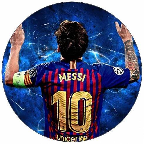 Jedlý papír Lionel Messi v dresu FC Barcelona 19,5 cm Pictu Hap - OzdobDort.cz 
