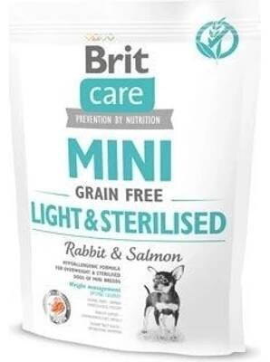 Brit Care Mini Grain-free Light & Sterilised Rabbit & Salmon 2 kg