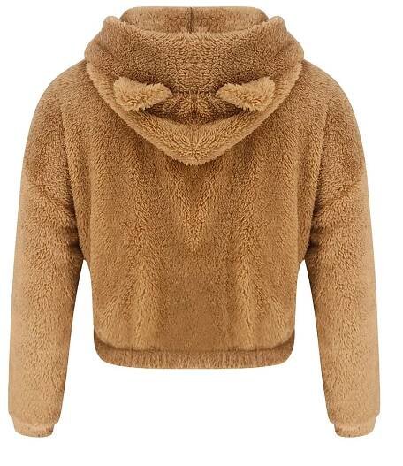 Bear Ears Warm Plush Hoodies Women Autumn